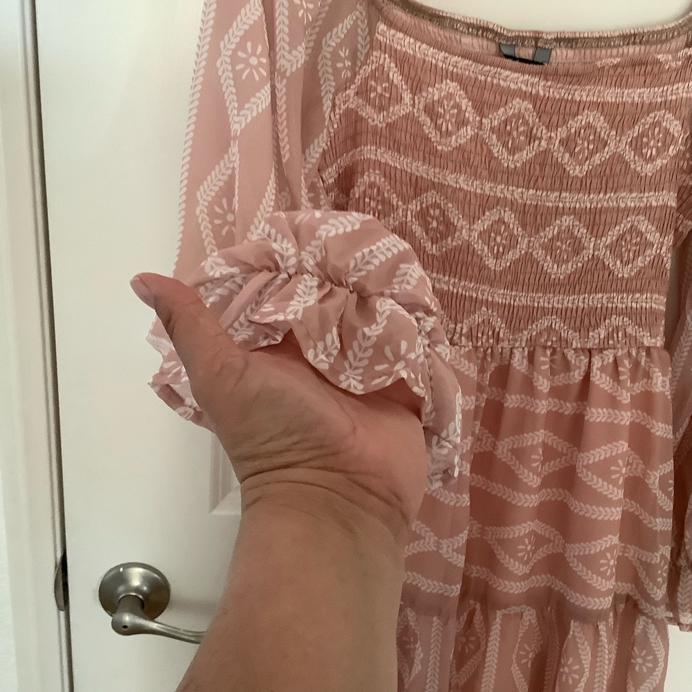 NWT New Simplee Appeal Dress long sleeve shoulder off Size Large - Picture 10 of 13